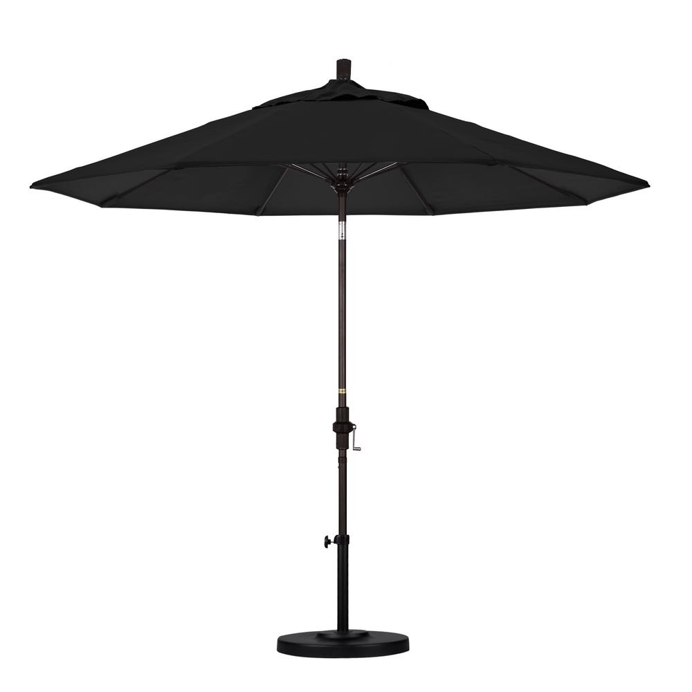 Hampton Bay 9 Ft Steel Crank And Tilt Patio Umbrella In Ruby Yjauc Fiberglass Collar Tilt Patio Umbrella In Black Pacifica