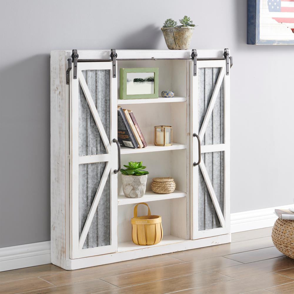 Firstime Co 34 In Wynne Distressed White Barn Door Firstime Co 34 In Wynne Distressed White Barn Door