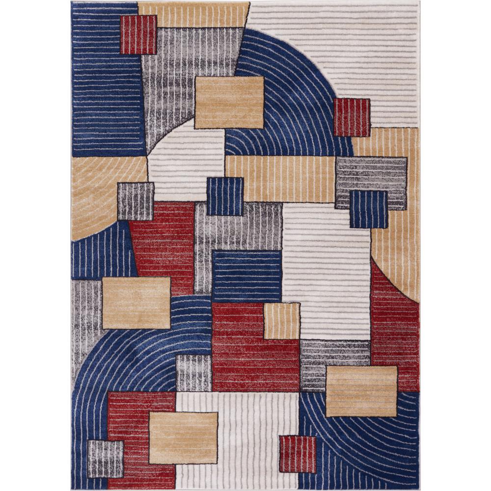 Well Woven London Noho Multi 5 Ft X 7 Modern Art Deco Nordic Geometric Area Rug