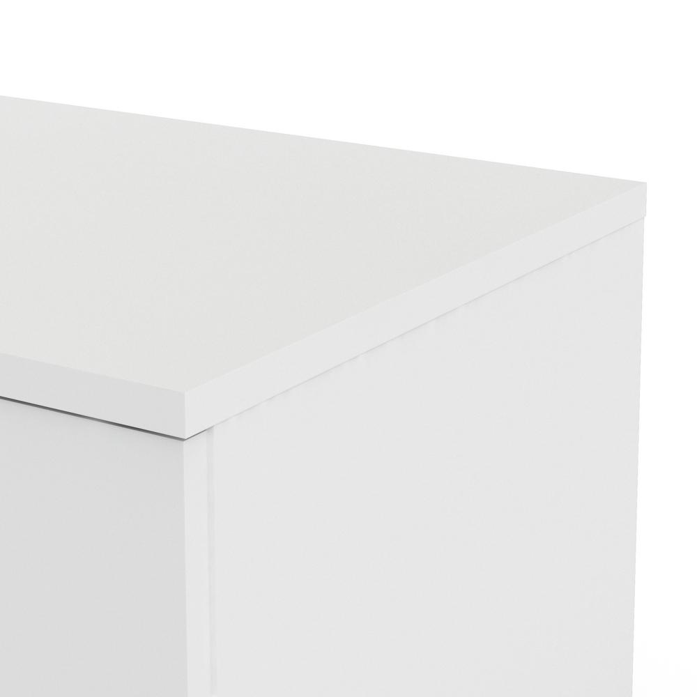 Tvilum Match White High Gloss 1 Drawer 2 Shelf Tv Stand 70066uuuu
