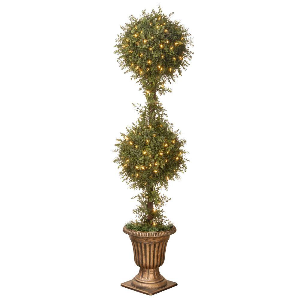 d plumbing burns Company Leaf in. National Topiary Urn Mini Tree in Tea 60