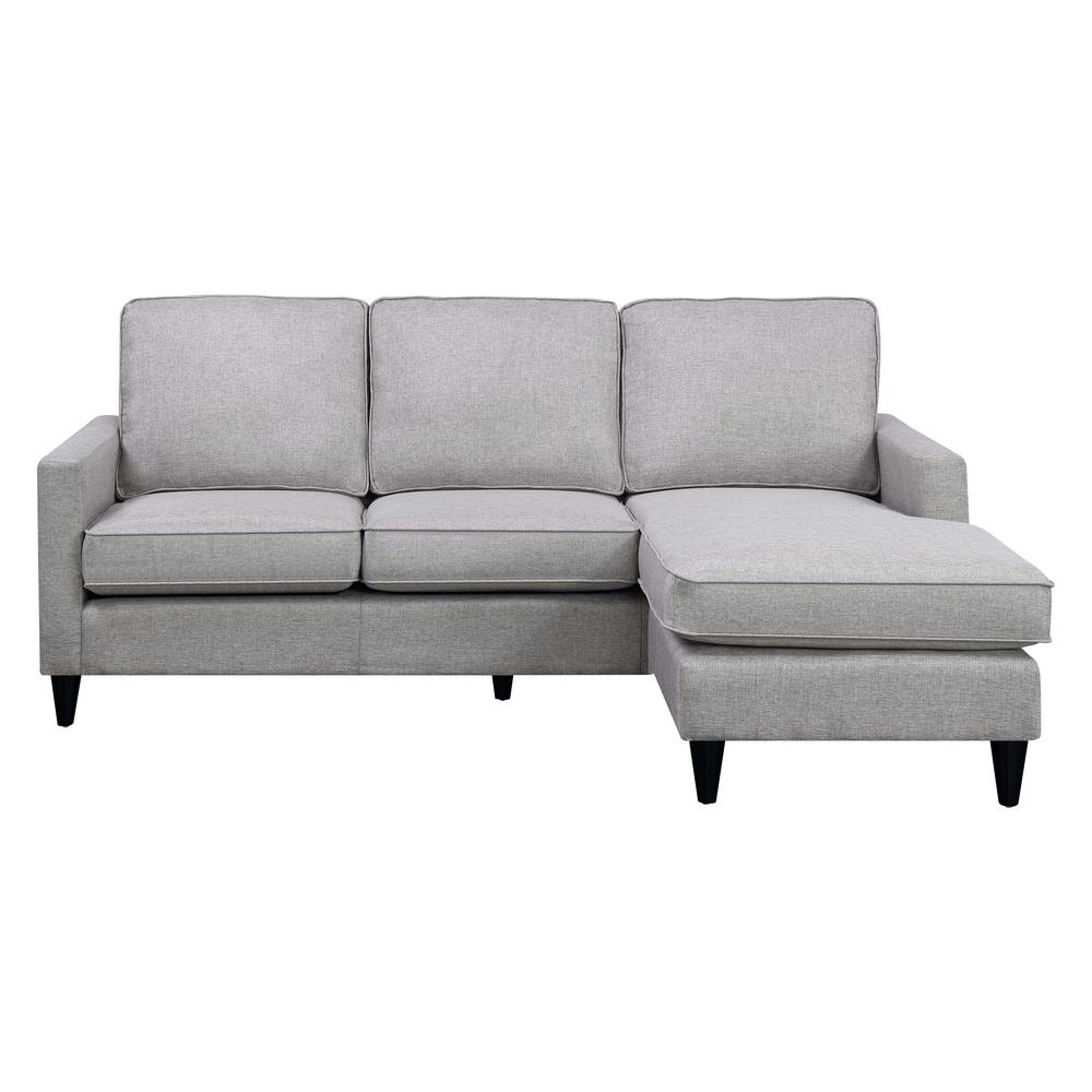 Nori Reversible Gray Chaise Sectional Unh090302np The Home Depot Nori Reversible Gray Chaise Sectional