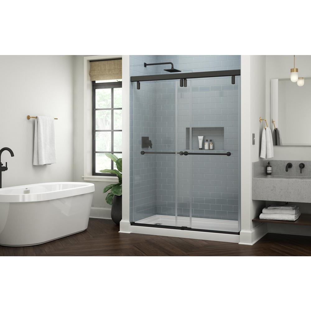 Delta 60 in. x 71-1/2 in. Mod Soft-Close Frameless Sliding Shower Door ...