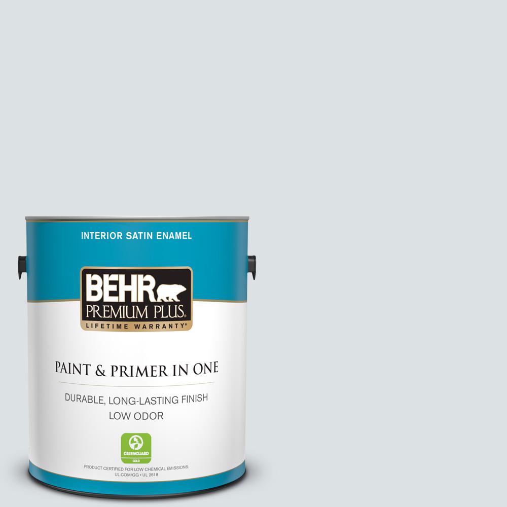 BEHR PREMIUM PLUS 1 Gal. #MQ3-27 Etched Glass Satin Enamel Low Odor ...