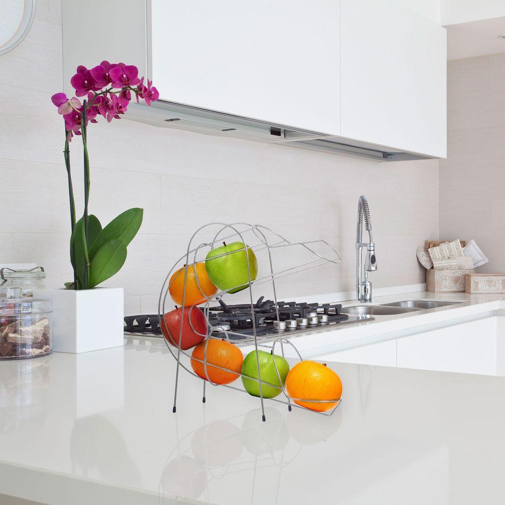 Fruit Baskets Countertop Storage The Home Depot Curved Fruit Chute Kitchen Accessory