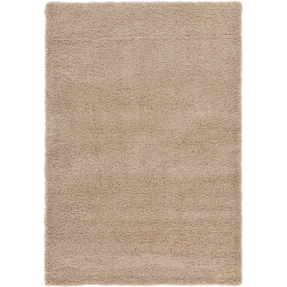 Unique Loom Solid Shag Taupe 6 ft. x 9 ft. Area Rug-3126240 - The Home ...