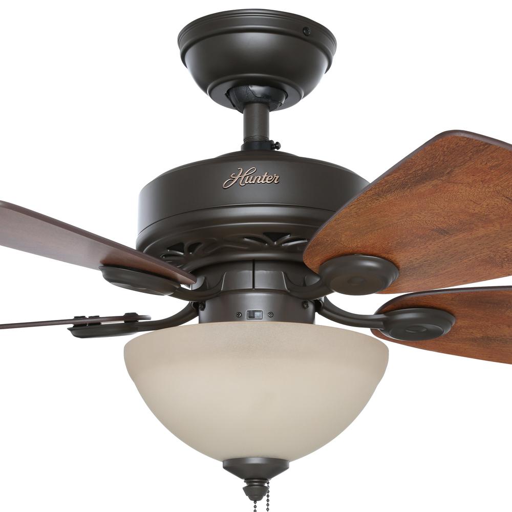 Hunter Watson 34 In Indoor New Bronze Ceiling Fan With Light Kit New Bronze Ceiling Fan With Light Kit