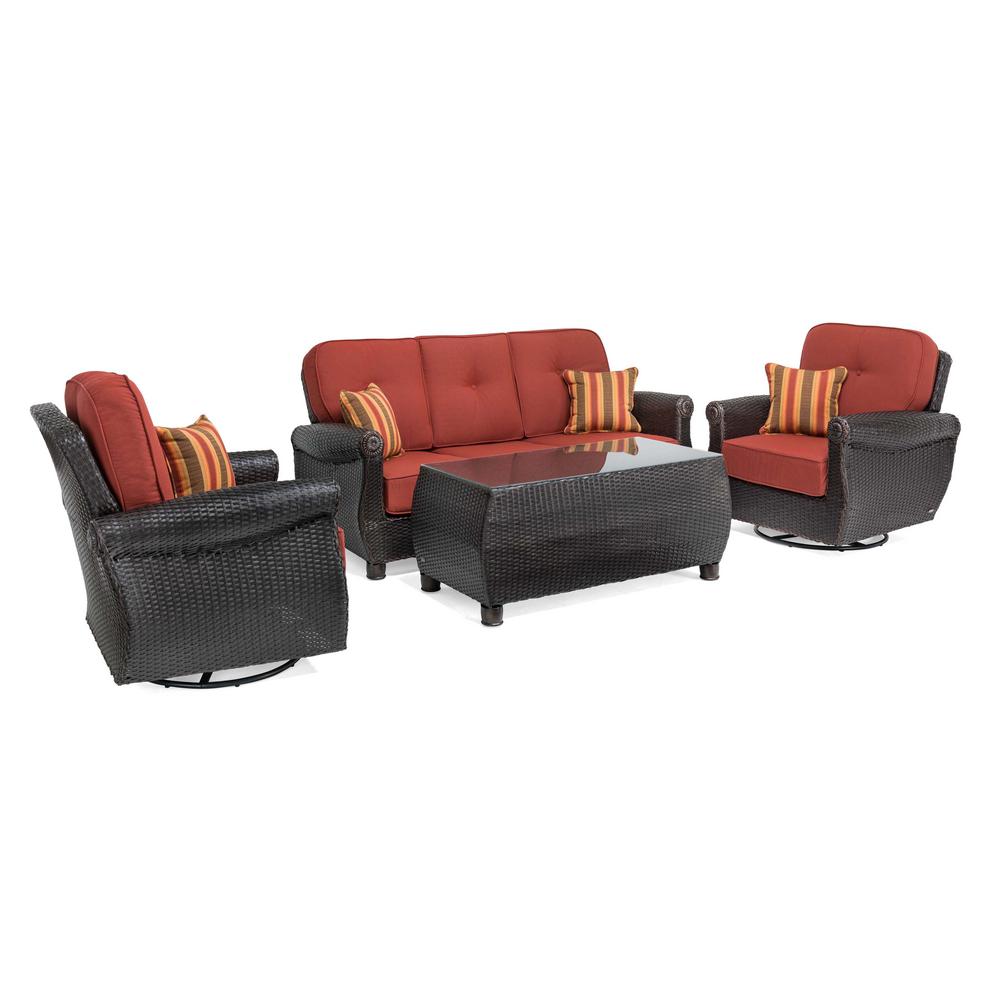 La Z Boy Breckenridge 2 Piece Wicker Outdoor Sofa And Coffee Table