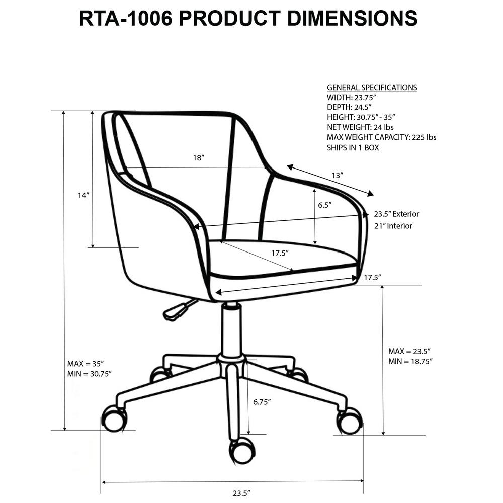 Techni Mobili Beige Comfortable And Classy Modern Home Office Chair