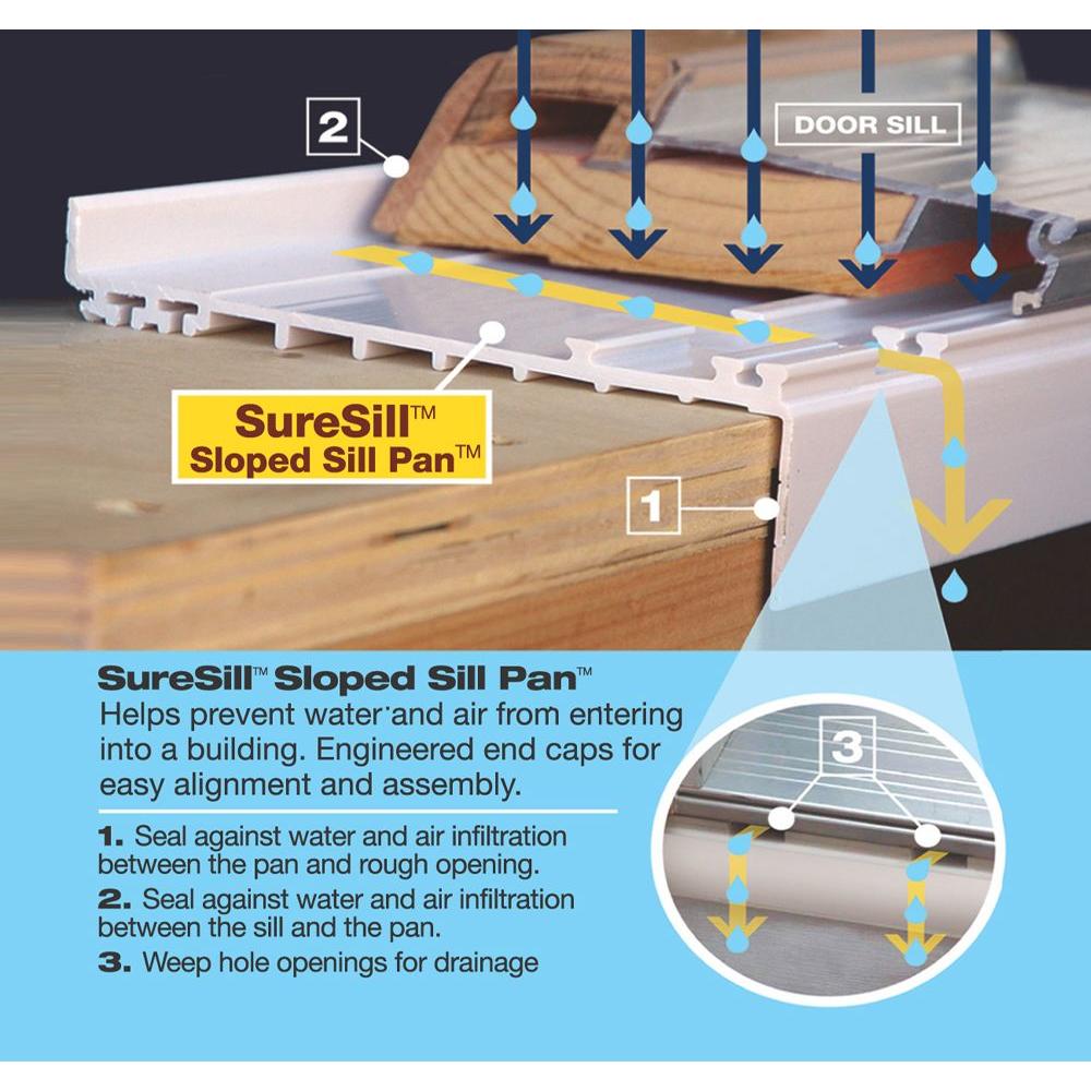 Suresill 11x 78 In Adjustable Depth Sloped Sill Pan Flashing