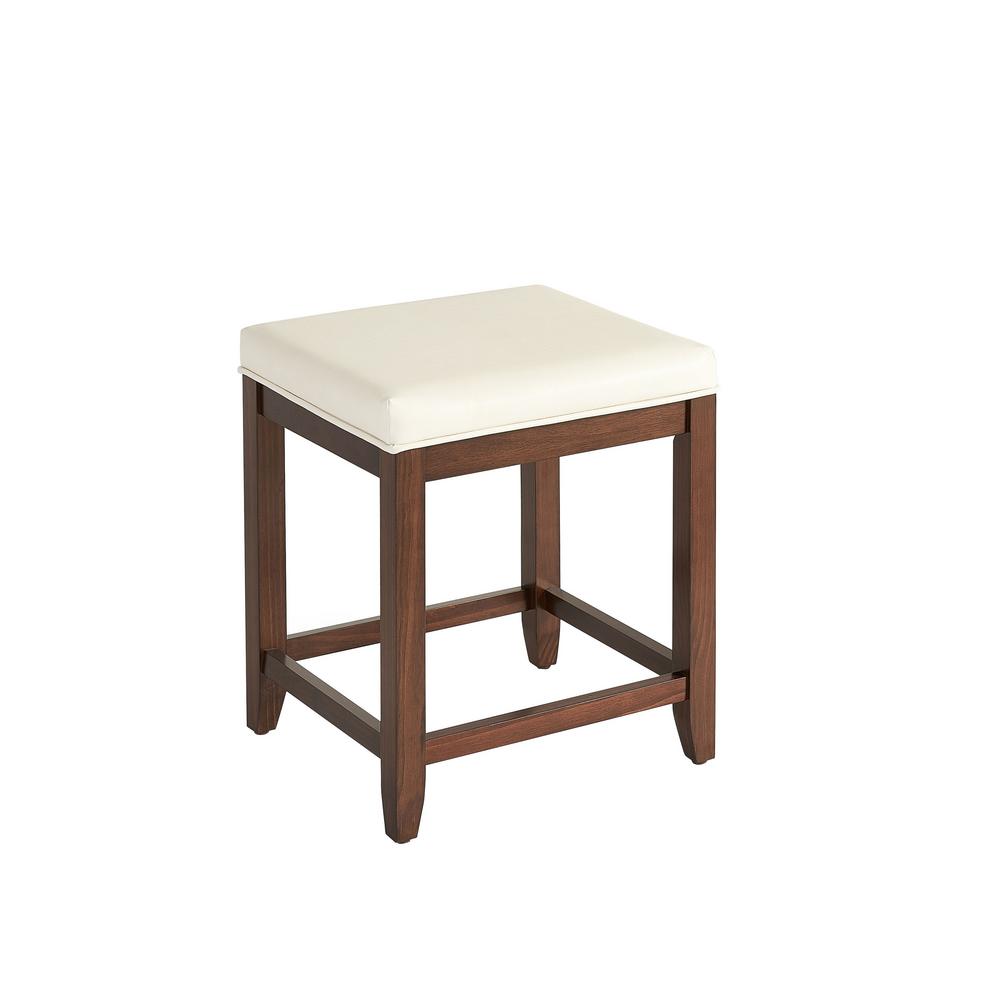 Crosley Furniture Vista 15 75 In X 19 25 In Vanity Stool In Mahogany Cf7007ma Wh The Home Depot