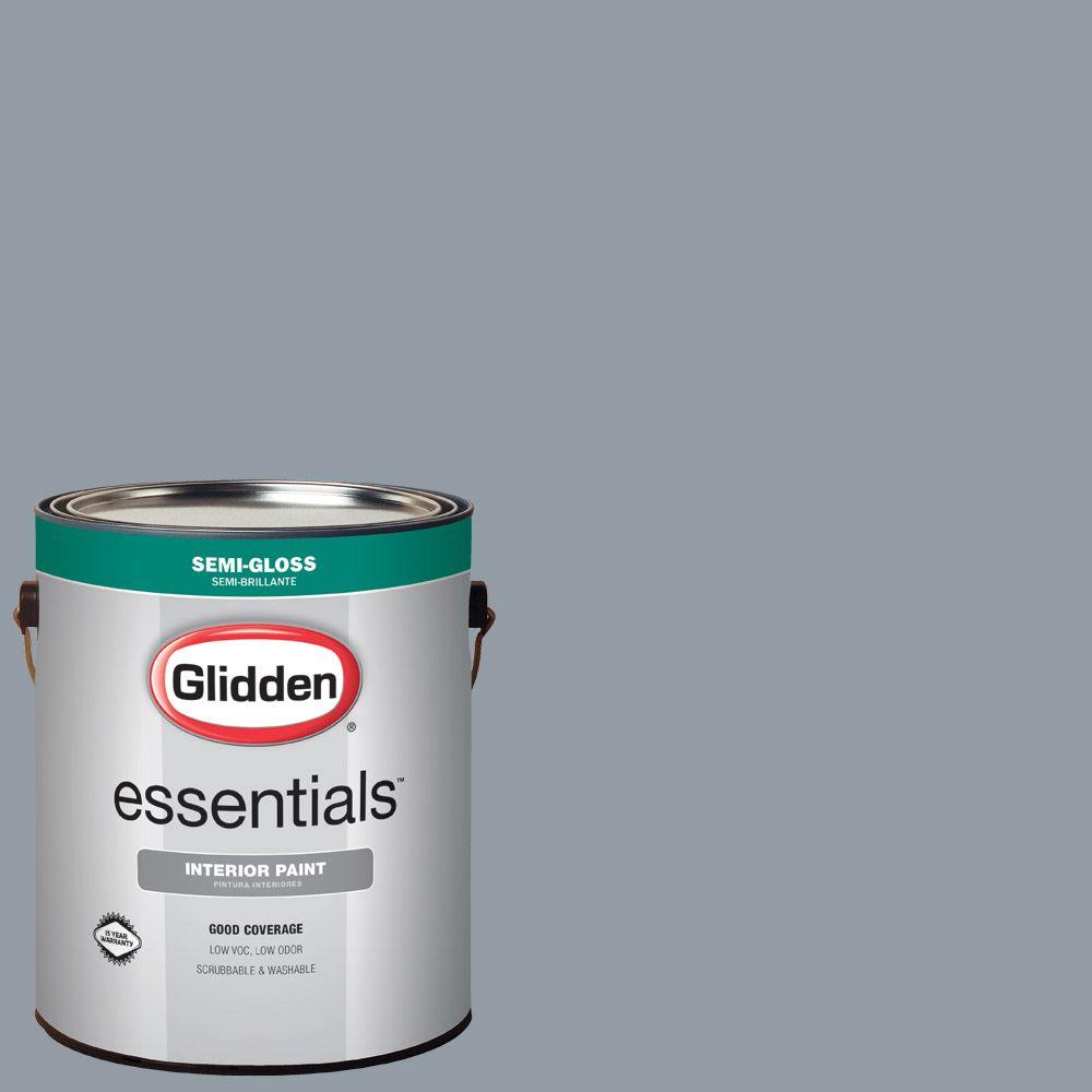Glidden Essentials 1 gal. HDGCN46U Blue Grey Sky SemiGloss Interior