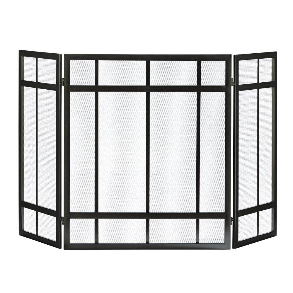 Brown Fireplace Screens Fireplaces The Home Depot
