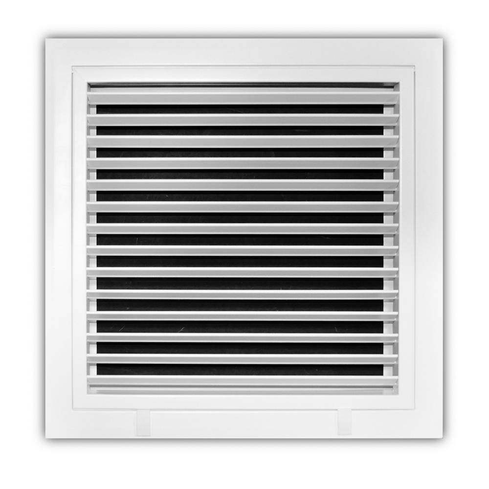 Everbilt 12 in. x 12 in. Aluminum Fixed Bar Return Air Filter Grille-EA290 12X12 - The Home Depot 12 X 12 Return Air Filter Grille