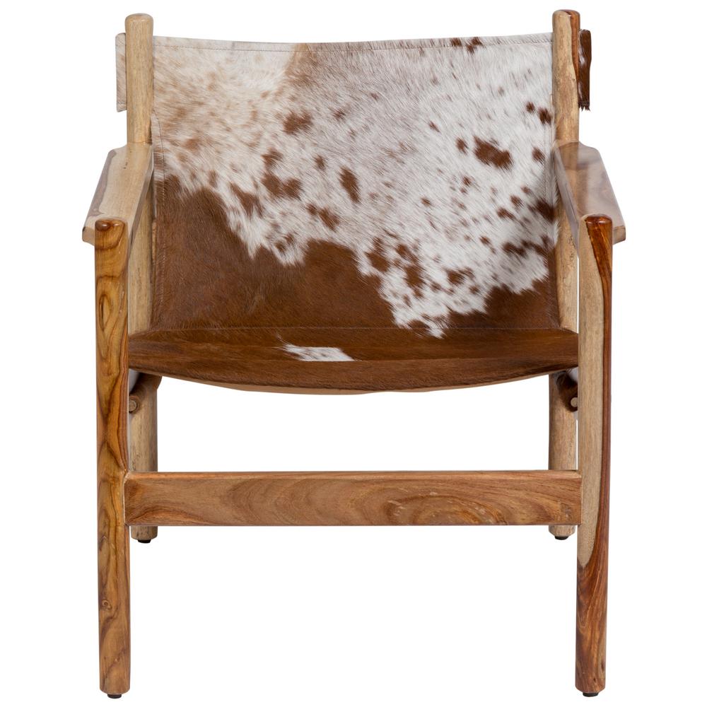 porter designs genoa cow hide leather sling chair real cowhide and natural  sheesham wood0210806430  the home depot