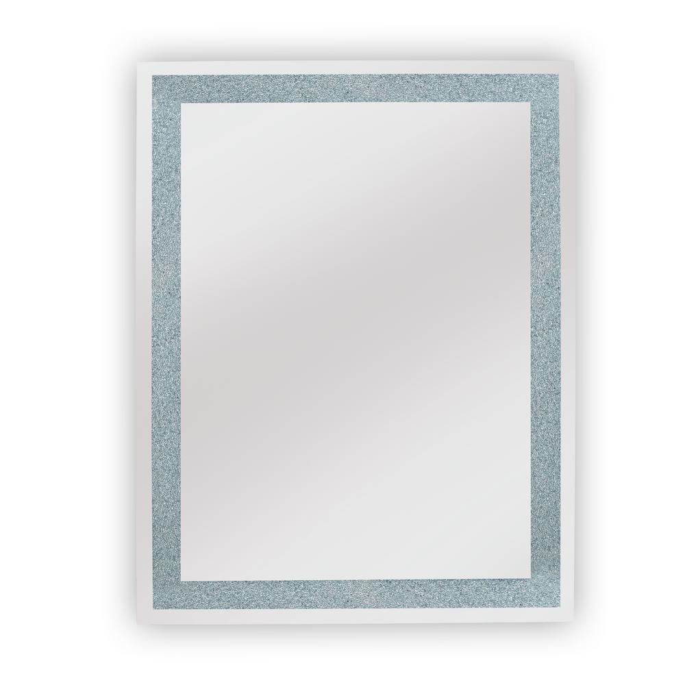 Bathroom Mirrors Bath The Home Depot Edison Crystal 30 In X 36 Wall Backlit Led Mirror