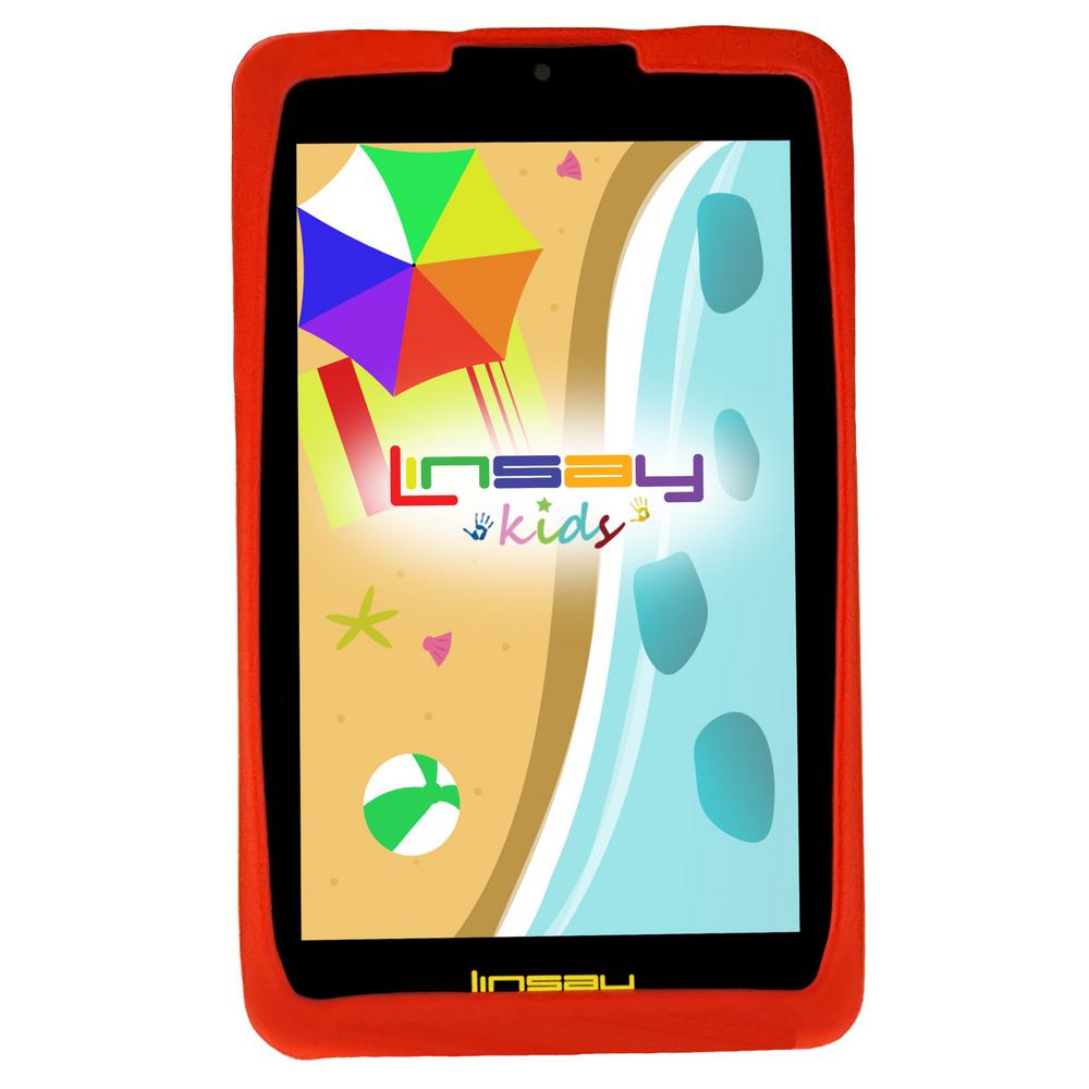 LINSAY 7 in. 2GB RAM 16GB Android 9.0 Pie Quad Core Tablet with Red Kids Defender Case was $119.99 now $59.99 (50.0% off)