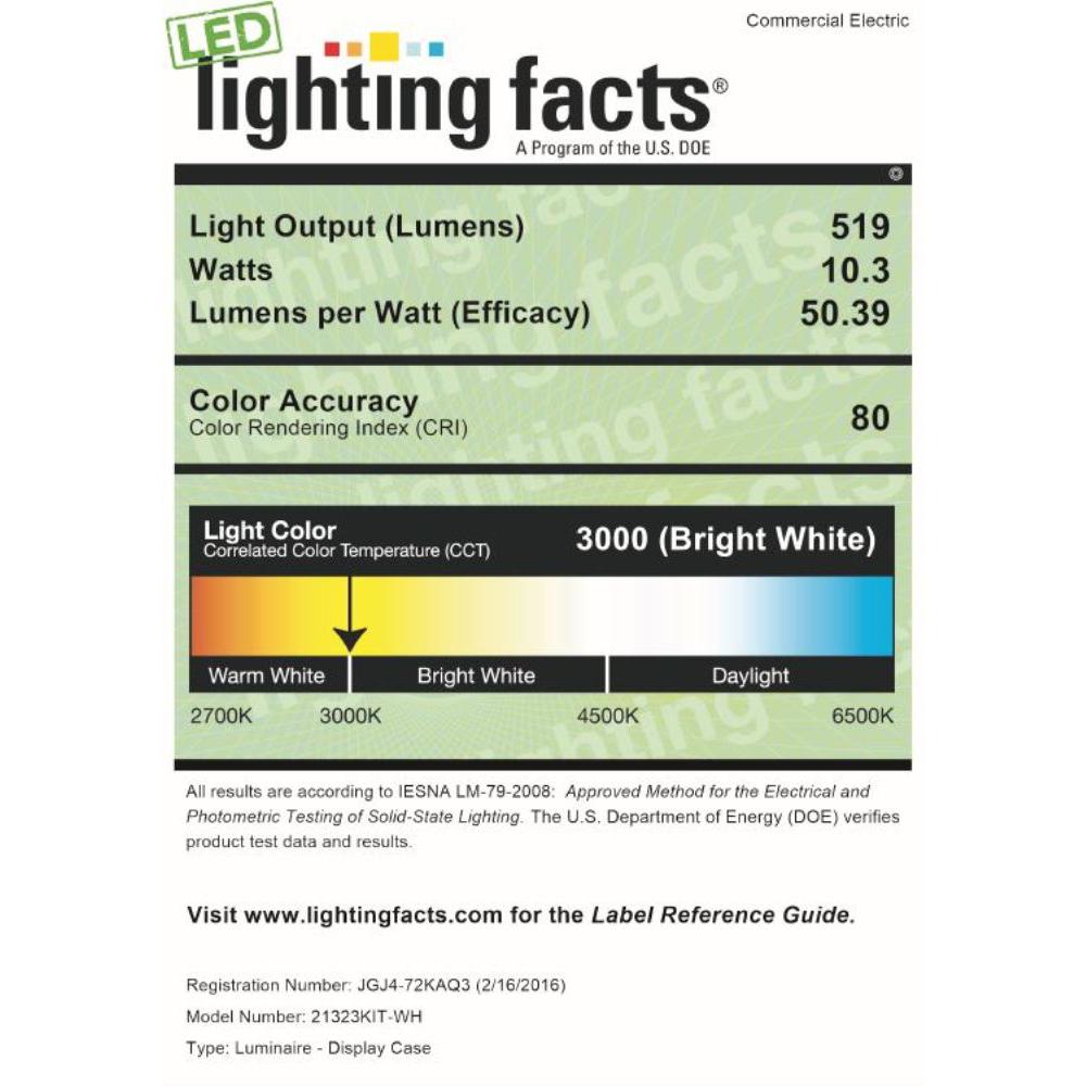 Commercial Electric 21323KIT-WH 3-Light LED White AC Puck Light Kit 1001799057
