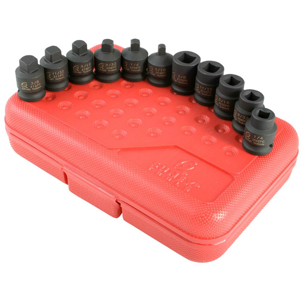 Sunex 3/8 in. Drive Pipe Plug Socket Set (11-Piece)-3841 - The Home Depot