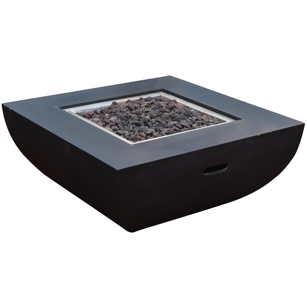 Modeno Aurora 34 in. x 14 in. Round Concrete Natural Gas Fire Pit in