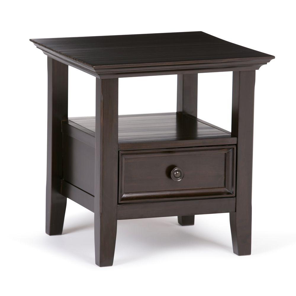 Baxton Studio Everdon Dark Brown End Table 288624969HD The Home Depot