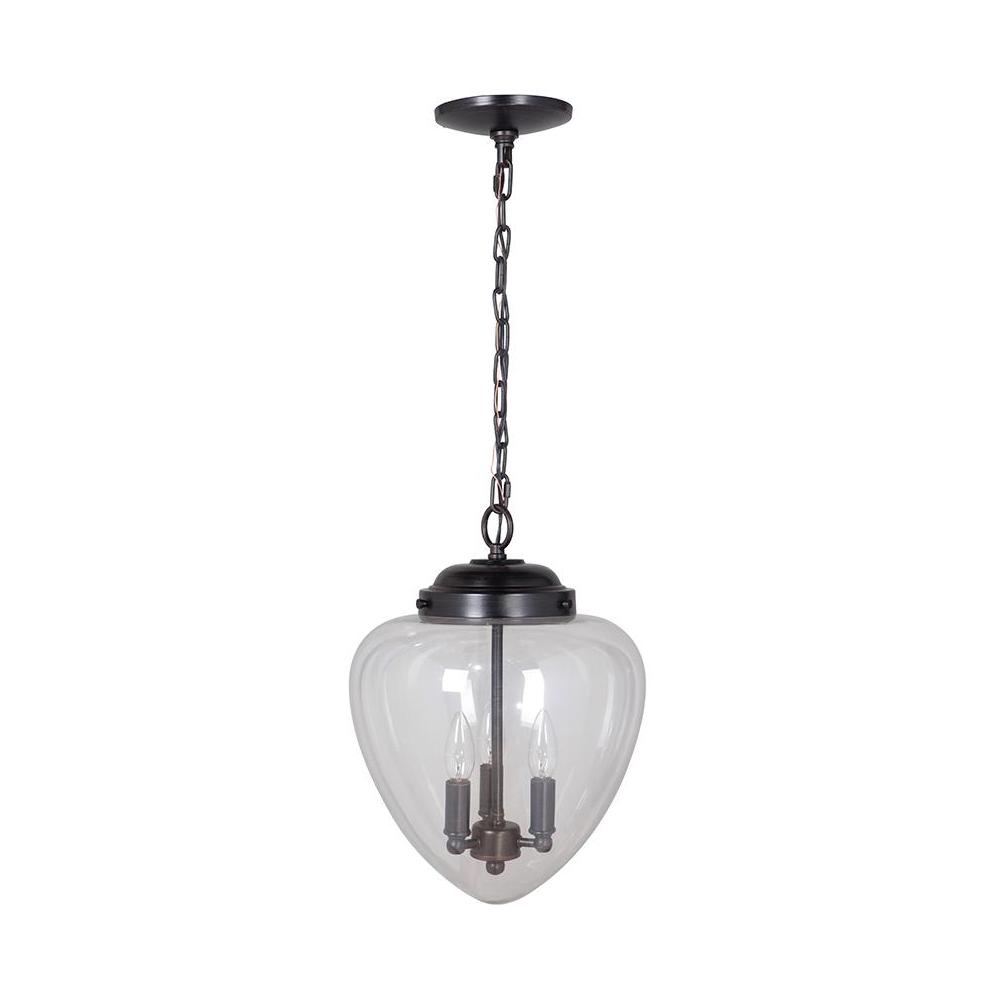 Home Decorators Collection 3 Light Bronze Mesh Pendant With Inner Brooks 3 Light Bronze Hardwire Pendant