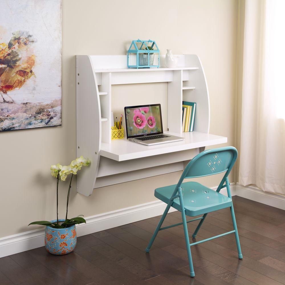 Prepac White Desk With Shelves Wehw 0200 1 The Home Depot