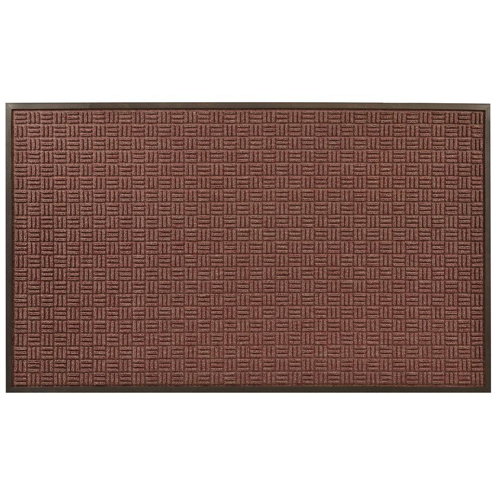 NoTrax Portrait Burgundy 48 in. x 72 in. RubberBacked Entrance Mat