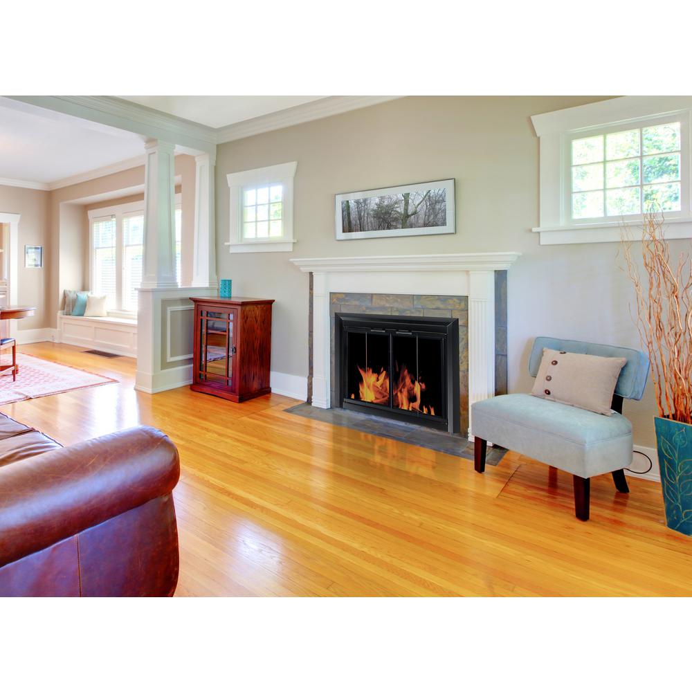 Pleasant Hearth Clairmont Small Glass Fireplace Doors Cm 3010