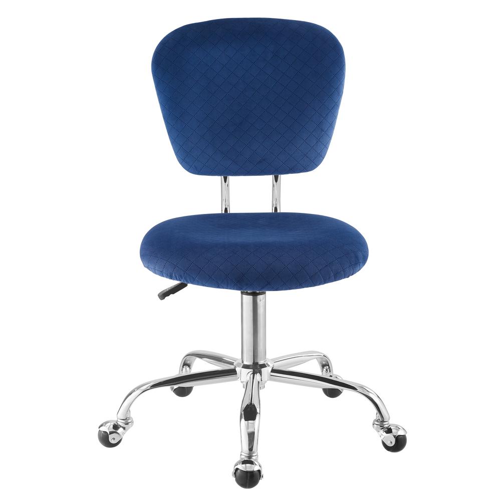 Linon Home Decor Drake Blue Office Chair Thd02037 The Depot