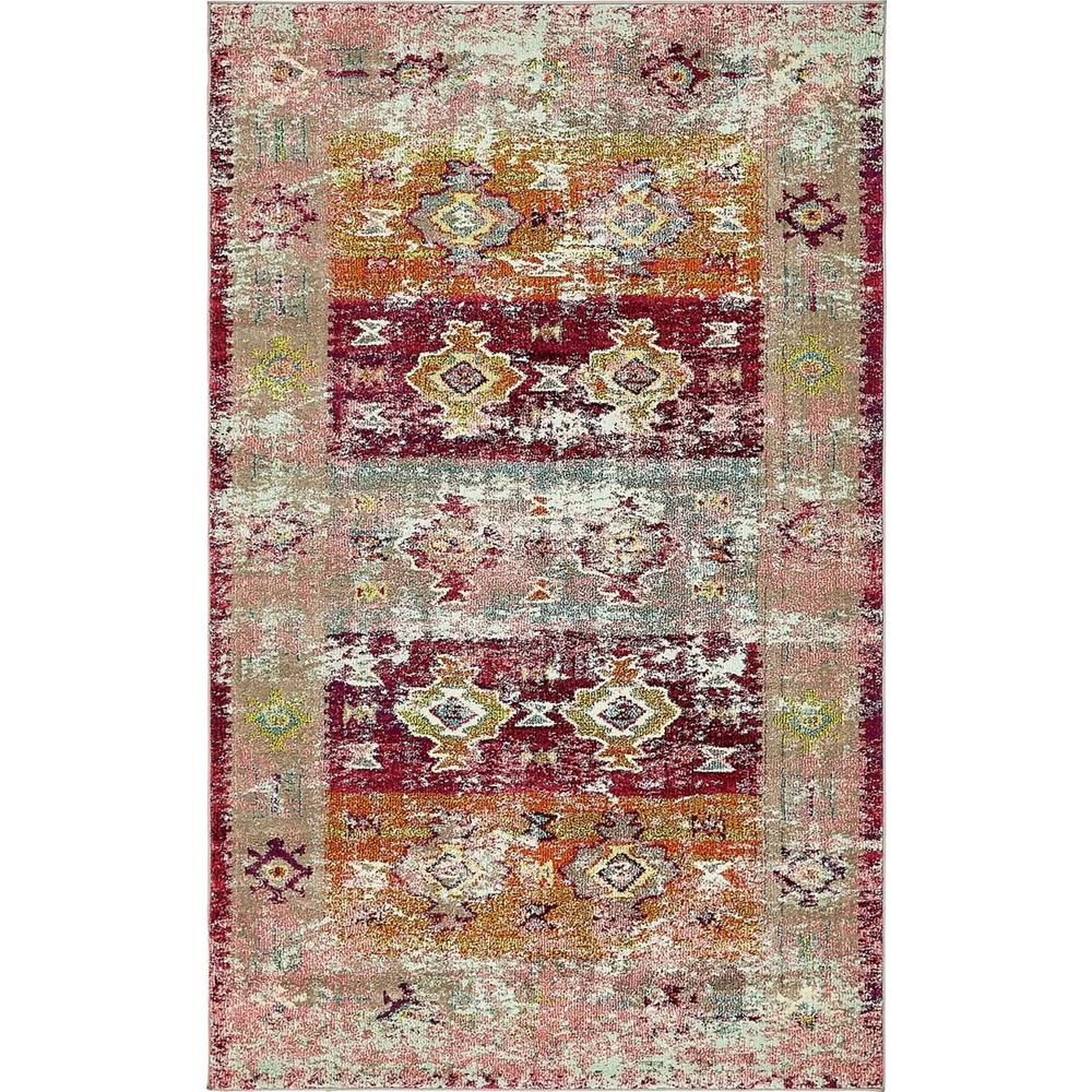 Home Decorators Collection Faux Sheepskin Pink 5 ft. x 8 ft. Area Rug