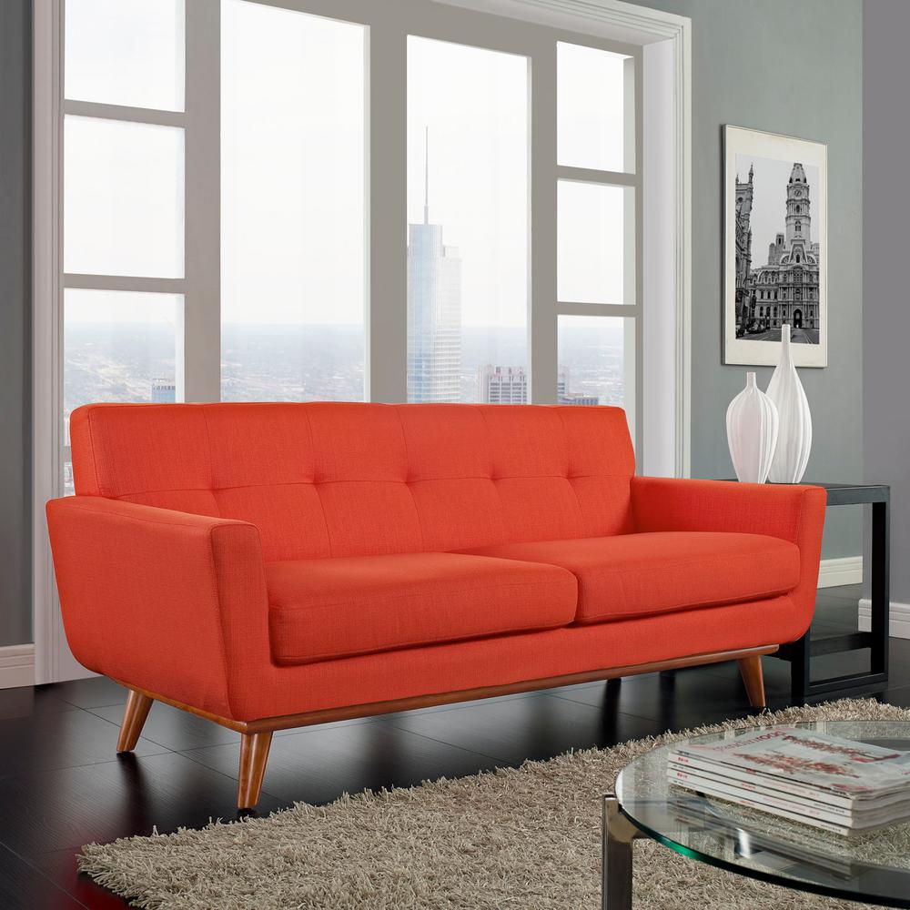 Modway Engage Atomic Red Upholstered Fabric Loveseat Eei 1179 Ato