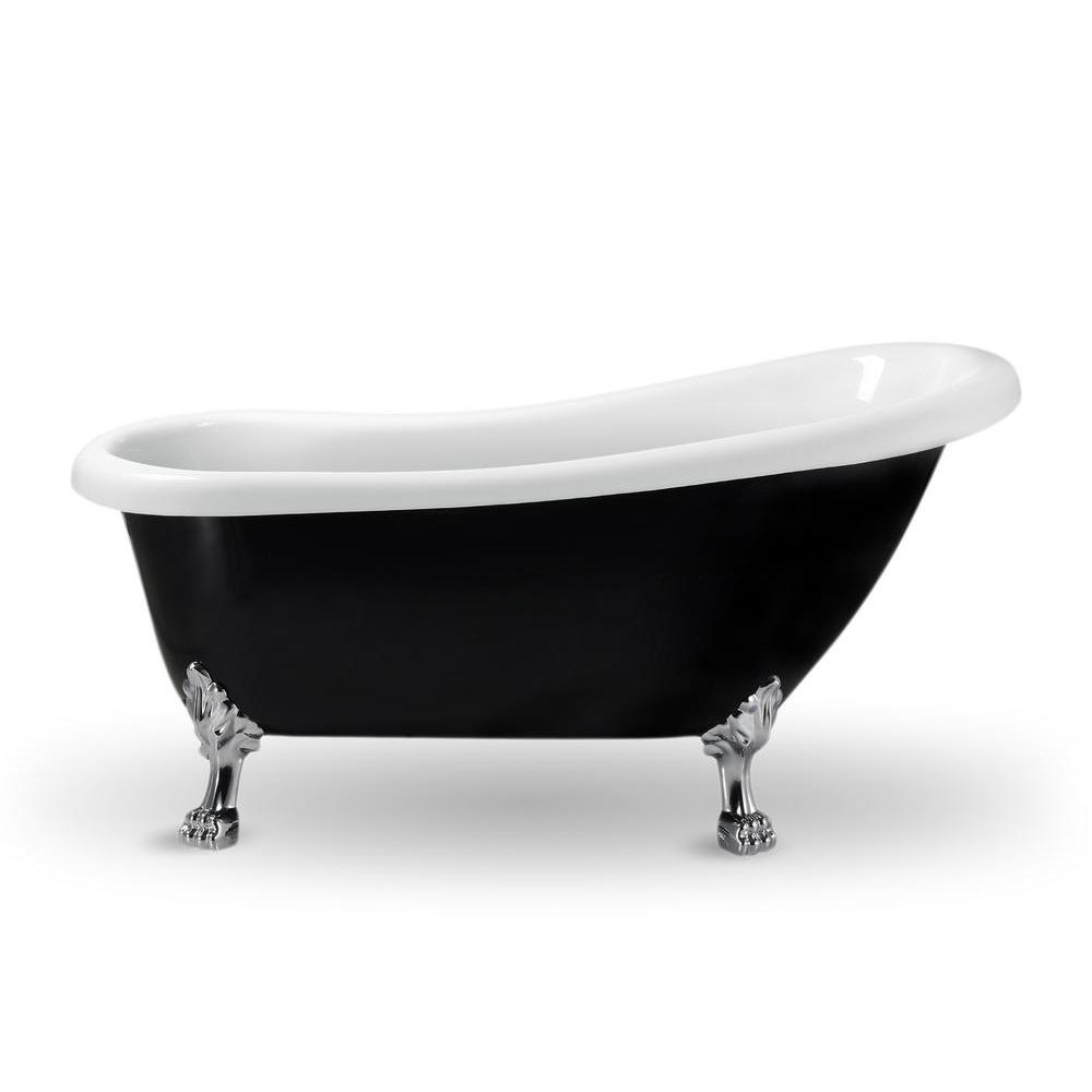 clawfoot tub black exterior