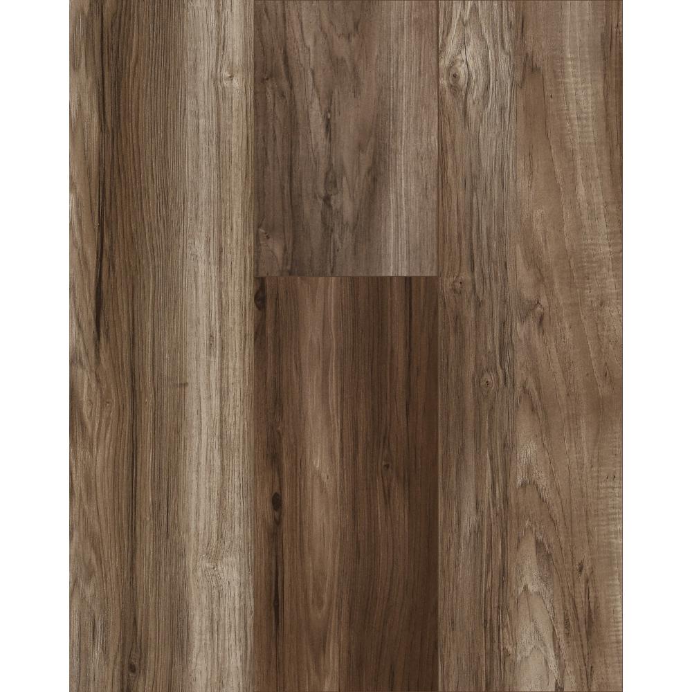 Take Home Sample Lakeshore Pecan Bronze Laminate Flooring 5 In
