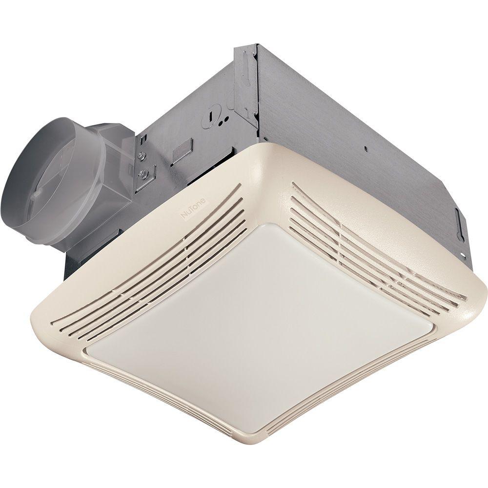 NuTone 50 CFM Ceiling Bathroom Exhaust Fan With Light 763RLN The NuTone 50 CFM Ceiling Bathroom Exhaust Fan With Light 763RLN The