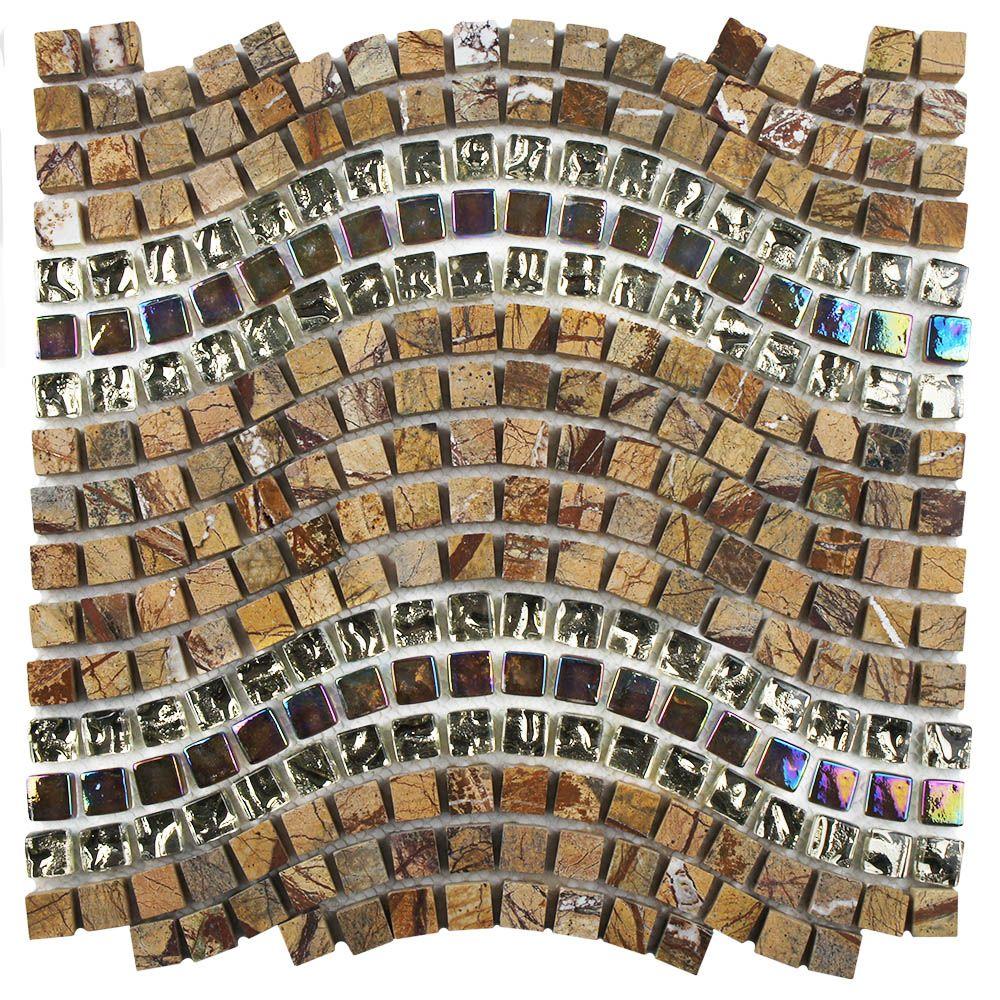 Merola Tile Tessera Wave Jupiter 11 3 4 In X 12 1 8 Mm Merola Tile Tessera Wave Jupiter 11 3 4 In X 12 1