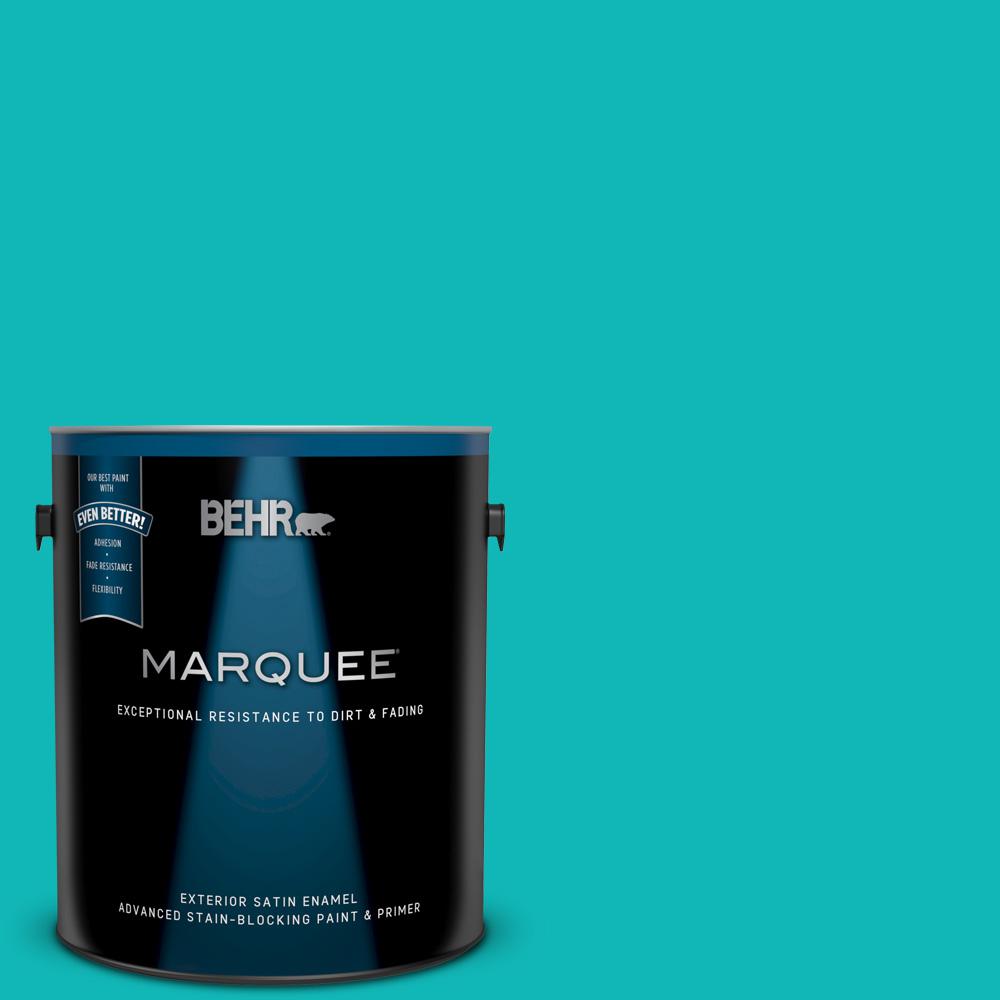 Behr Marquee 1 Gal Mq4 21 Caicos Turquoise Satin Enamel