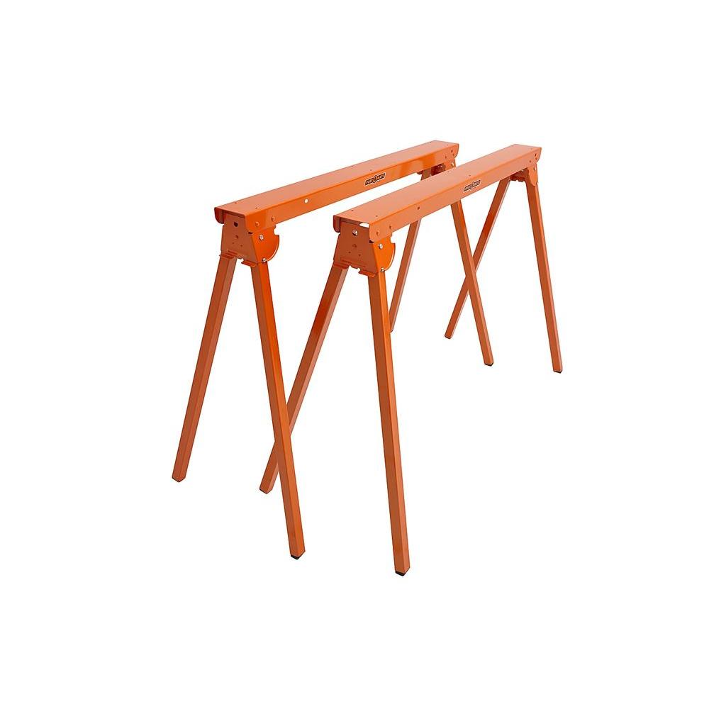 PORTAMATE 36 in. Folding Metal Sawhorse (Pair)PM3300T The Home Depot