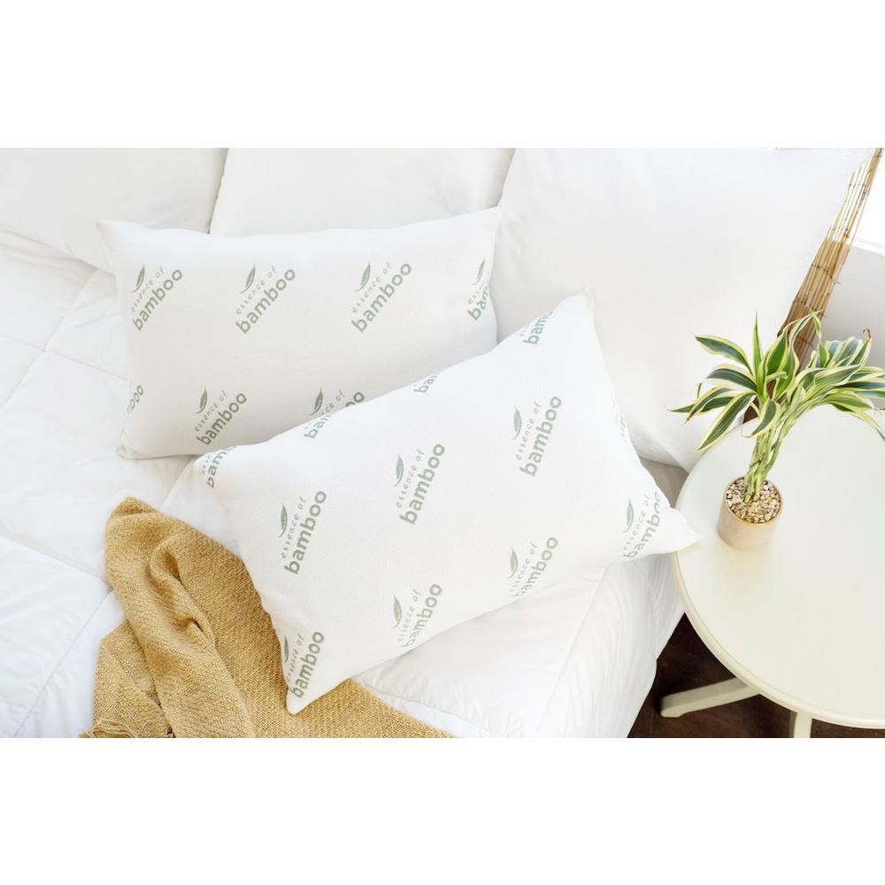 Essence of Bamboo Jumbo Bed Pillow (2Pack) DS10BAM1J2PK The Home Depot