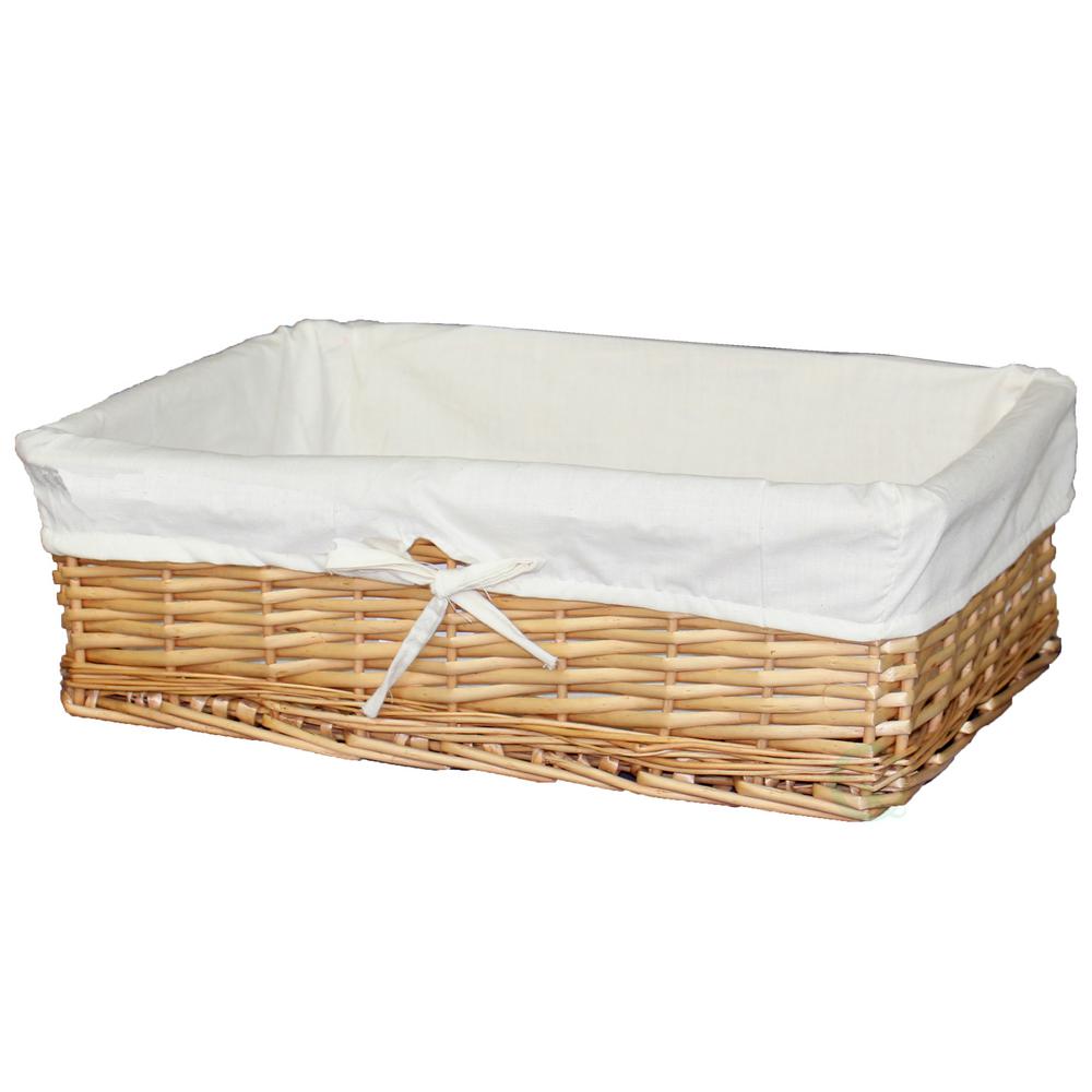 fabric lined storage baskets