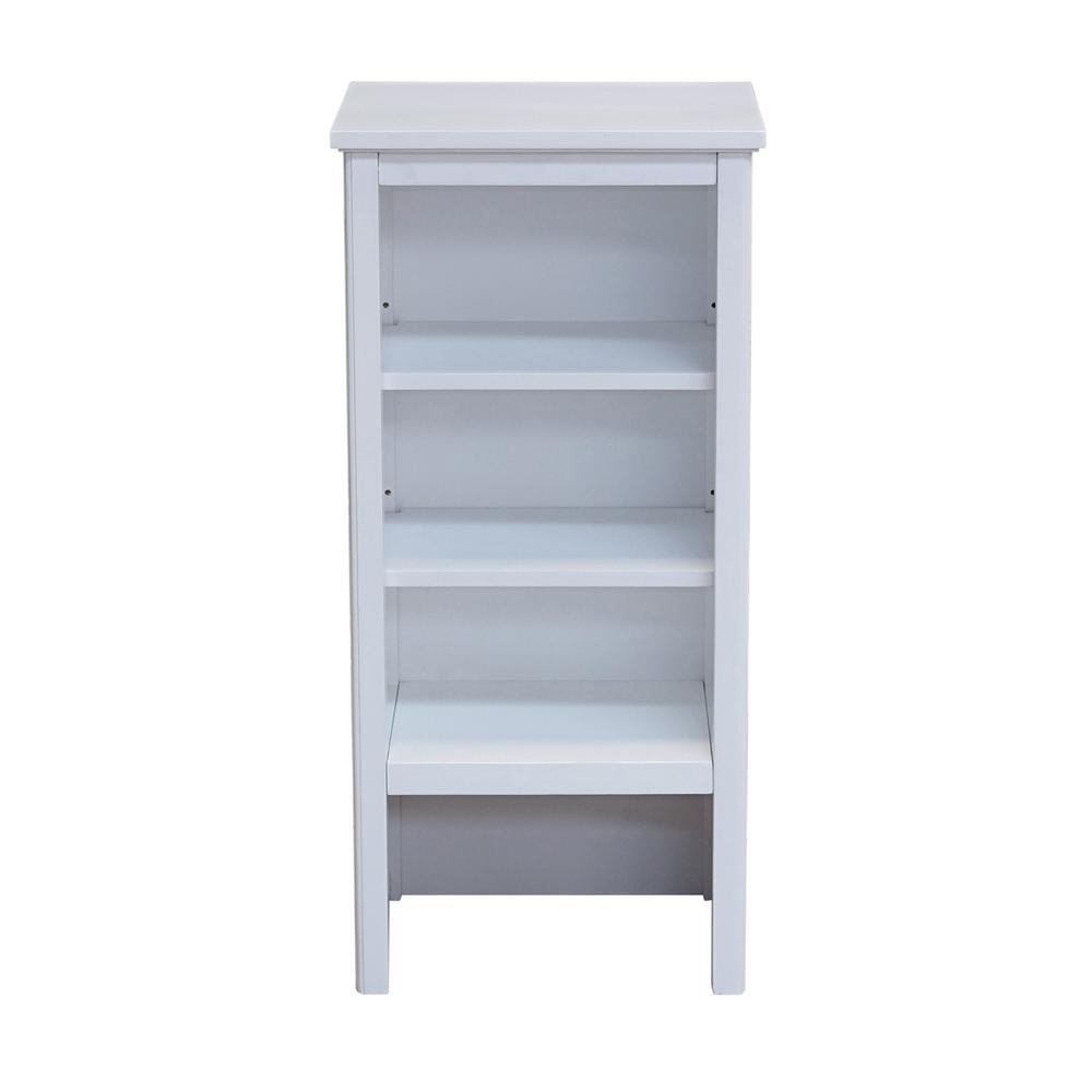 Alaterre Furniture Dorset Bathroom 17 In W Freestanding Storage Tower With Open Upper Shelves Lower Cabinet And Drawer In White Anva7678wh The Home Depot