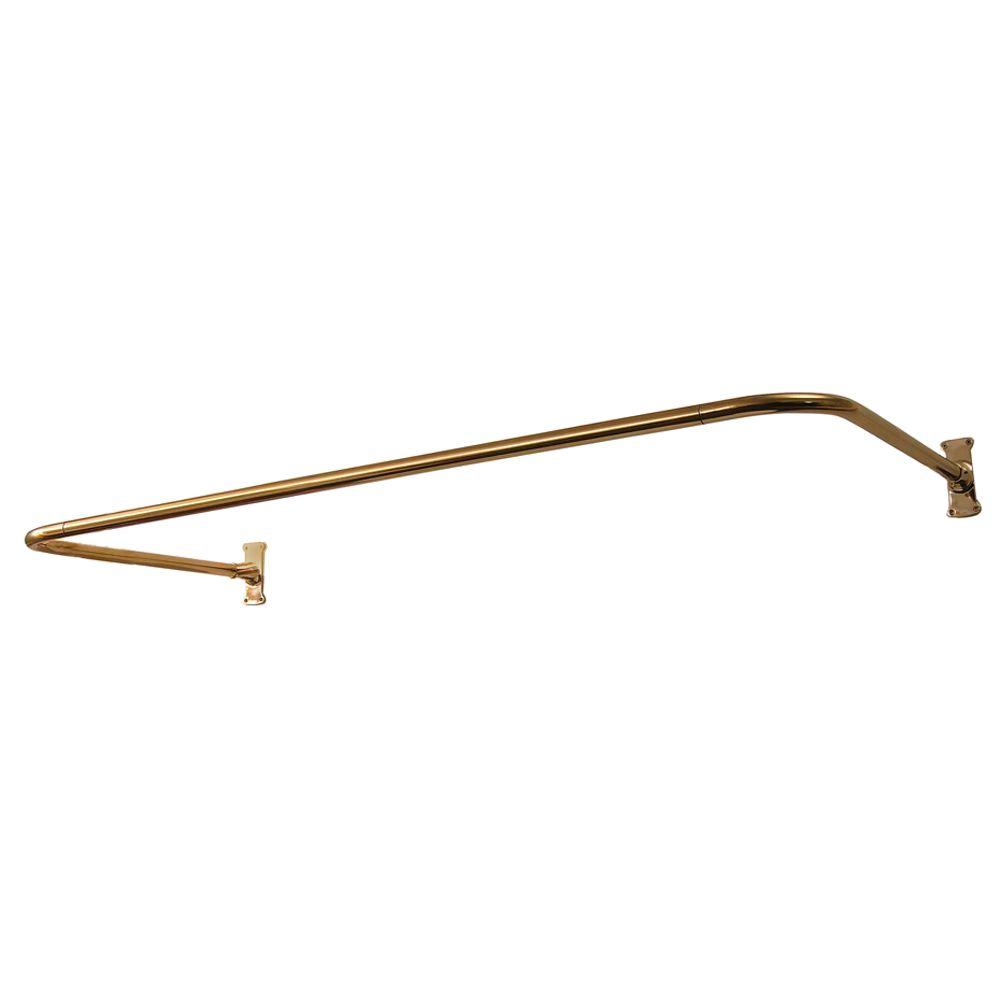 Barclay Products 48 in. x 26 in. U Shower Rod in Polished ...