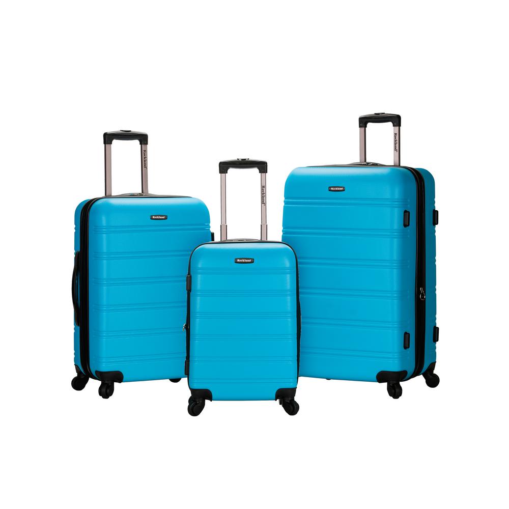 turquoise luggage set