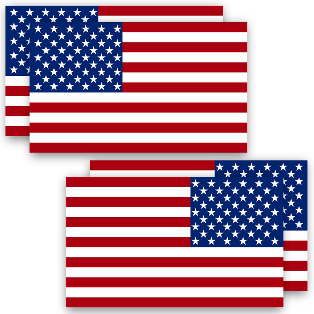US Flag Premium Vinyl Decal 2-Pack Made in the USA FREE Shipping