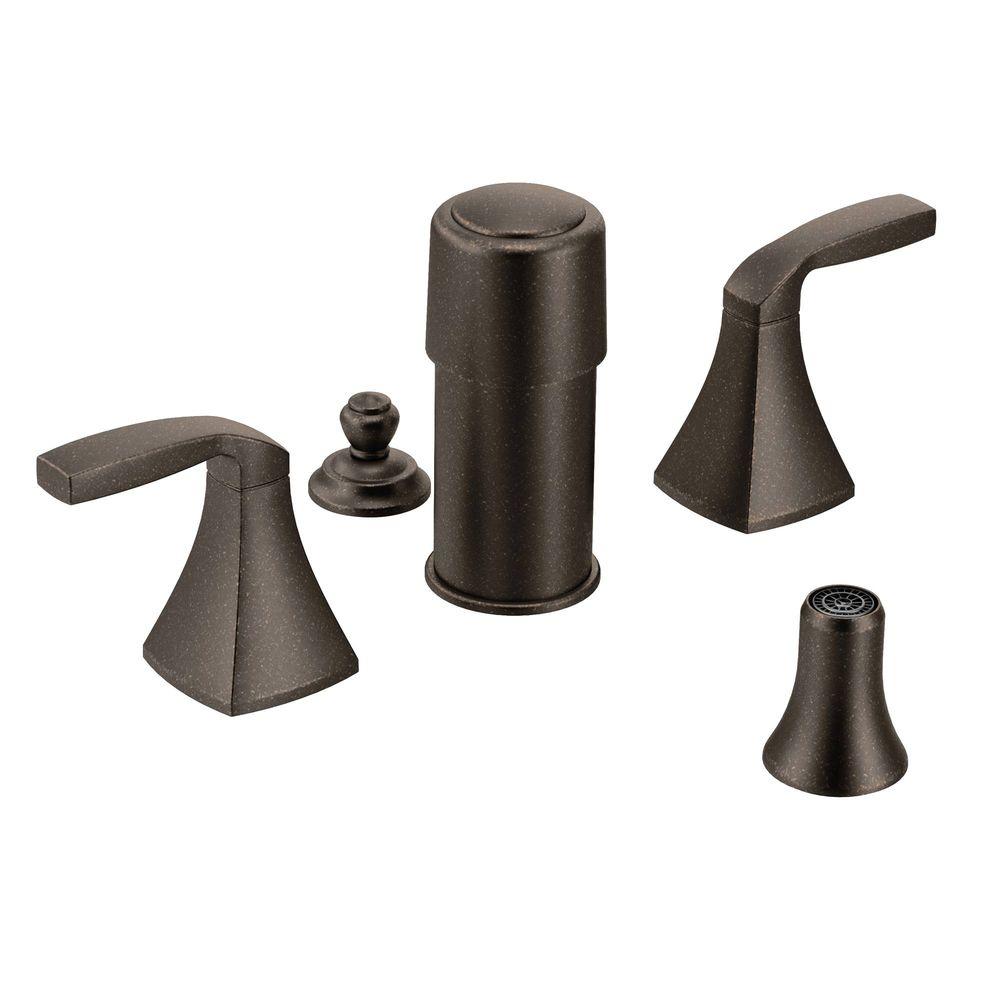 MOEN Voss 2 Handle Bidet Faucet Trim Kit In Oil Rubbed Bronze Valve   Oil Rubbed Bronze Moen Sink Trim Kits T5269orb 64 1000 