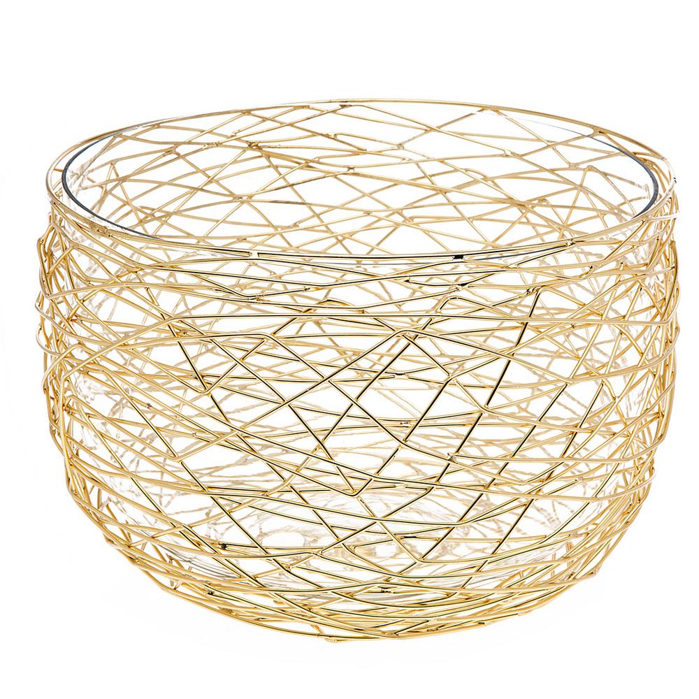 Nest Gold Glass Salad Bowl