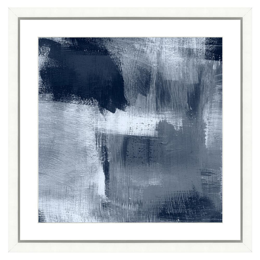 Vintage Print Gallery Navy Blue Abstract I Framed Archival Paper Wall Art 24 In X 24 In Full Size 2021 443 Ma426 22 2inw 20x20 The Home Depot
