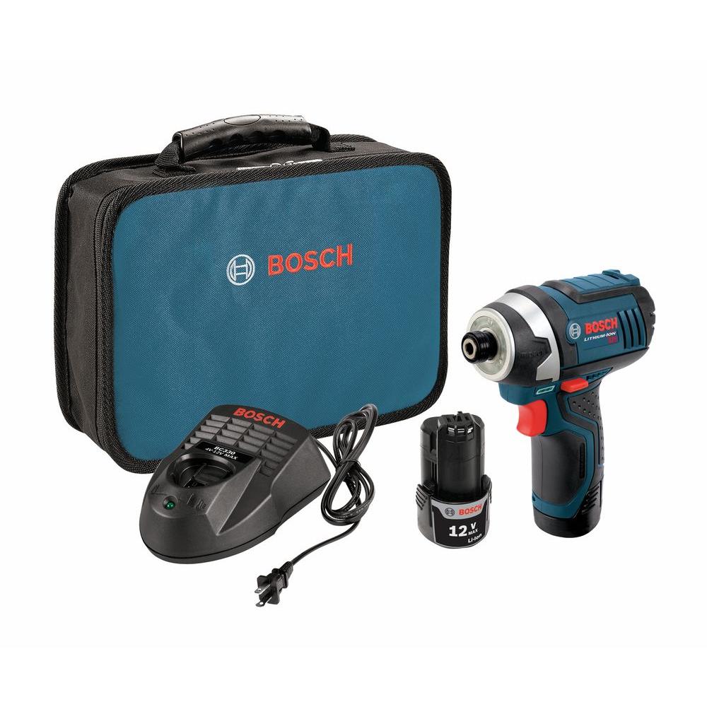 Bosch 12 Volt LithiumIon Cordless 1/4 in. Variable Speed Impact Driver