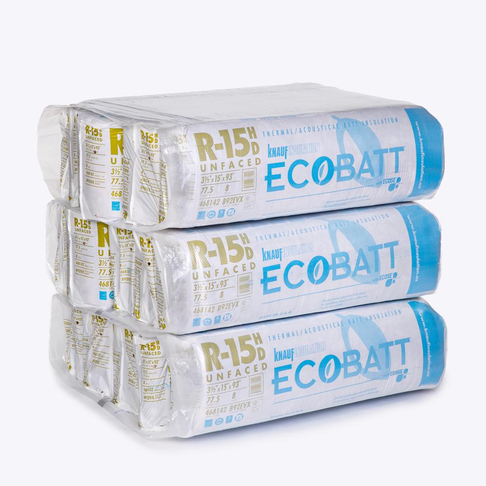 Knauf Insulation R15 EcoBatt Unfaced Fiberglass Insulation Batt High