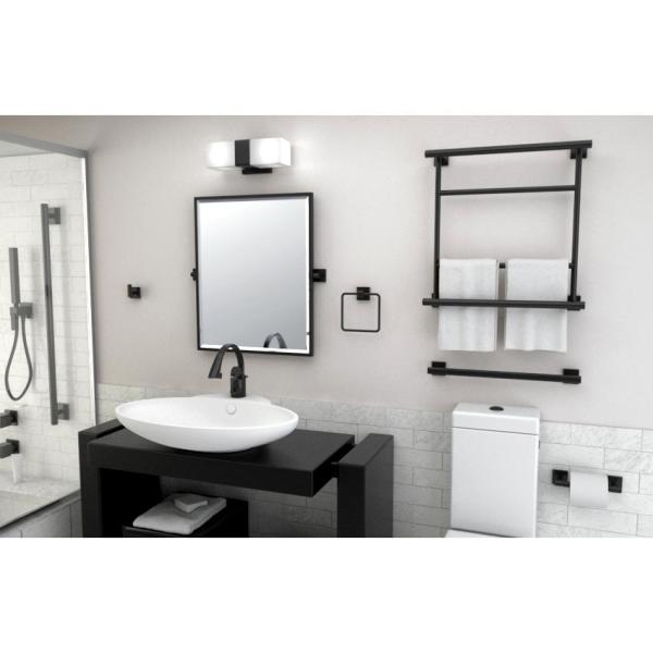 Gatco Elevate 27 5 In X 23 75 In Framed Oval Mirror In Matte Black 4059mxf The Home Depot